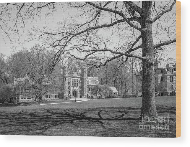 Bryn Mawr College Wood Print featuring the photograph Bryn Mawr College Campus Center by University Icons