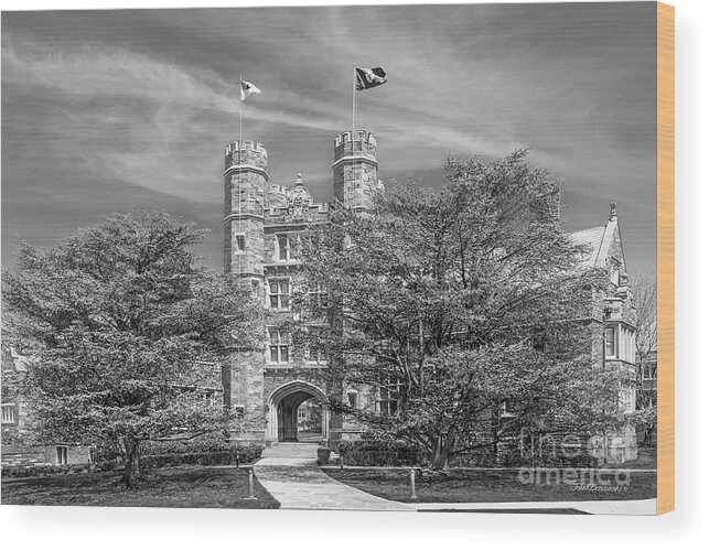 Bryn Mawr College Wood Print featuring the photograph Bryn Mawr College Landscape by University Icons