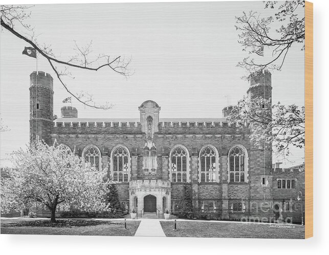Bryn Mawr College Wood Print featuring the photograph Bryn Mawr College Old Library by University Icons