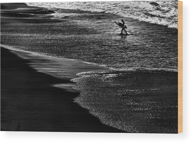 Surfer Wood Print featuring the photograph Bye Bye Love by Jois Domont ( J.l.g.)