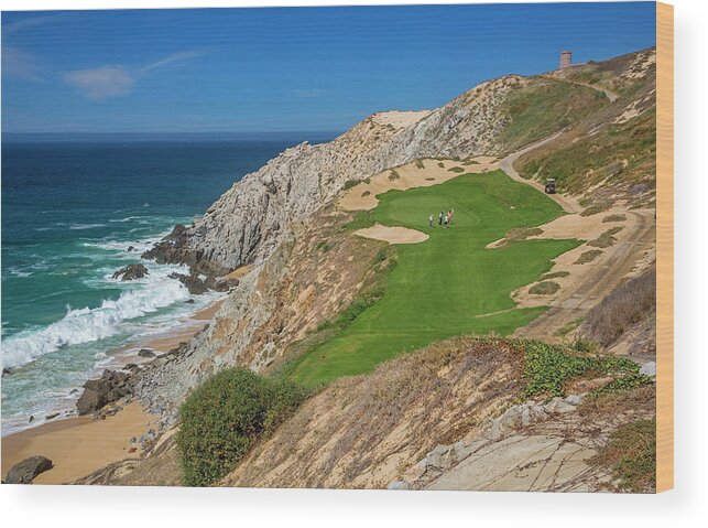 Estock Wood Print featuring the digital art Cabo San Lucas, Quivira Golf Club by Hans Peter Huber