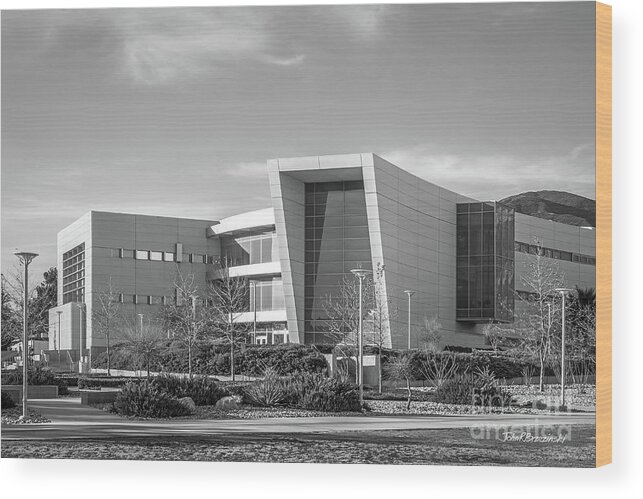 Cal State San Bernardino Wood Print featuring the photograph Cal State University San Bernardino College of Education Building by University Icons
