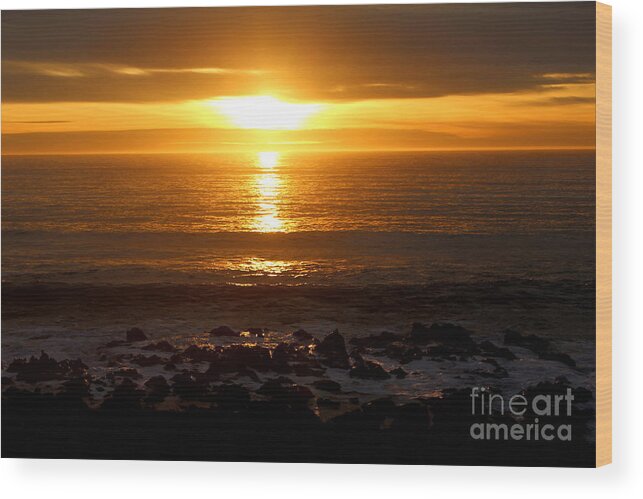 Sunset Wood Print featuring the photograph Cambria Sunset by Katherine Erickson