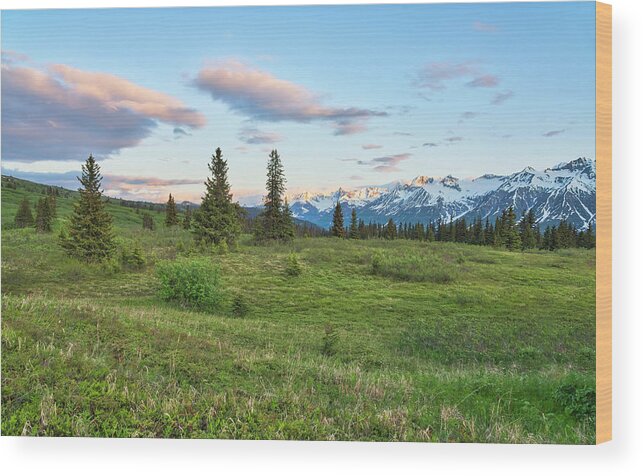 British Columbia Wood Print featuring the photograph Canadian Summer Sunset by Michele Cornelius