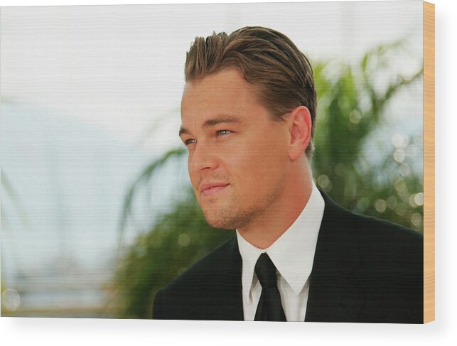 People Wood Print featuring the photograph Cannes - Leonardo Di Caprio - Photocall by Sean Gallup