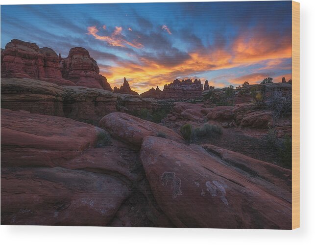 Landscape Wood Print featuring the photograph Canyonlands At Dawn by Mei Xu