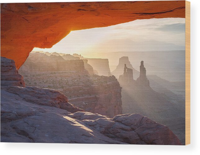 Sunrise Wood Print featuring the photograph Canyonlands Sunrise by Nick Kalathas