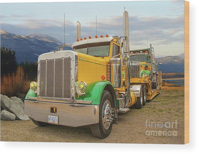 Big Rigs Wood Print featuring the photograph Catr9381-19 by Randy Harris