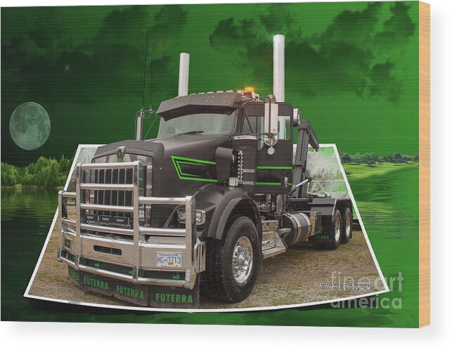 Big Rigs Wood Print featuring the photograph Catr9415-19 by Randy Harris