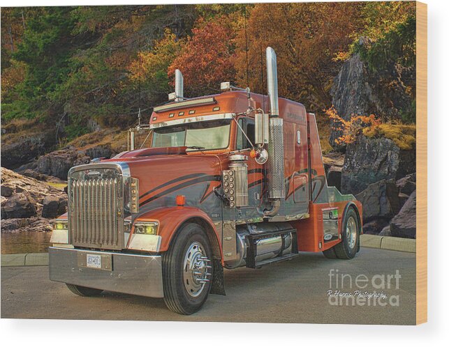 Big Rigs Wood Print featuring the photograph Catr9562-19 by Randy Harris