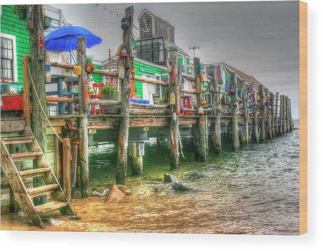 Ocean Wood Print featuring the photograph Cc Pier by Robert Goldwitz