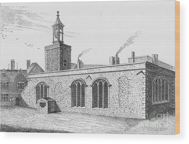 Engraving Wood Print featuring the drawing Chapel Royal Of St Peter Ad Vincula by Print Collector