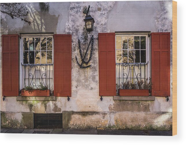 South Carolina Wood Print featuring the photograph Charleston Architecture #3 by Framing Places