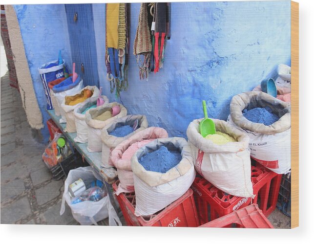 Morocco Wood Print featuring the photograph Chefchaouen Morocco 2 by Nakayosisan Wld