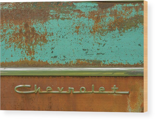 Old Car Wood Print featuring the photograph Chevy by Minnie Gallman