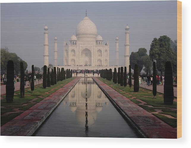Arch Wood Print featuring the photograph Classic Taj by Saumil Shah - Flickr.com/saumil
