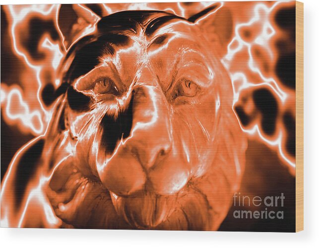 Tiger Wood Print featuring the photograph Clemson TIger Strong by Dale Powell