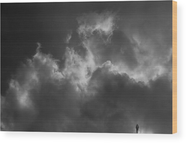 Mood Wood Print featuring the photograph Close To The Edge by Dave Quince