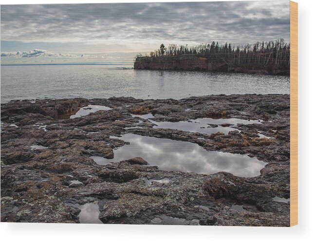 Reflection Wood Print featuring the photograph Cloud Reflections by Laura Smith