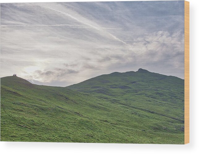 Ashbourne Walk Wood Print featuring the photograph Clouds over Thorpe Cloud by Scott Lyons