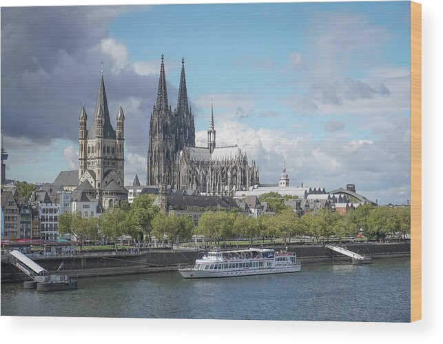 Cologne Wood Print featuring the photograph Cologne, Germany by Jim Mathis