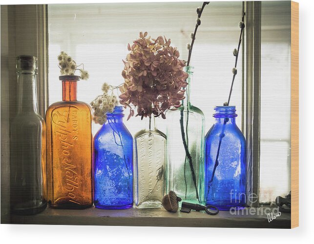 Maine Wood Print featuring the photograph Color Window Sill by Alana Ranney