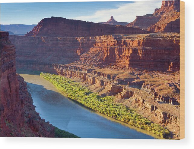 Scenics Wood Print featuring the photograph Colorado River Flowing Through Canyon by Adventure photo