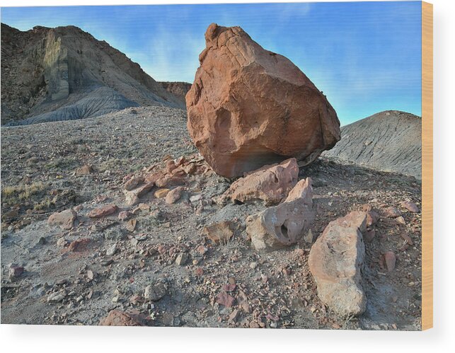 I-70 Wood Print featuring the photograph Colorful Boulders along I-70 in Utah by Ray Mathis