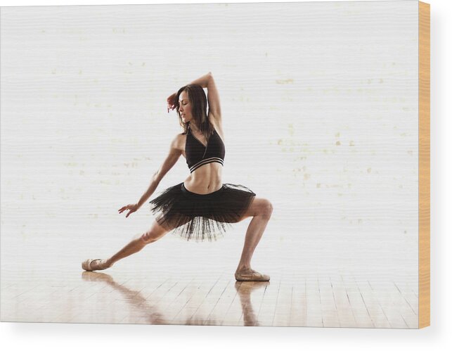 Expertise Wood Print featuring the photograph Contemporary Ballet Dancer by Phil Payne Photography