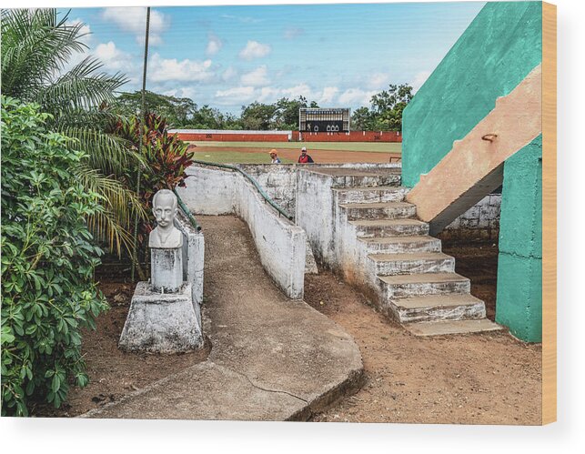 Cuban Baseball Field Wood Print featuring the photograph Cuban Baseball Field by Sharon Popek