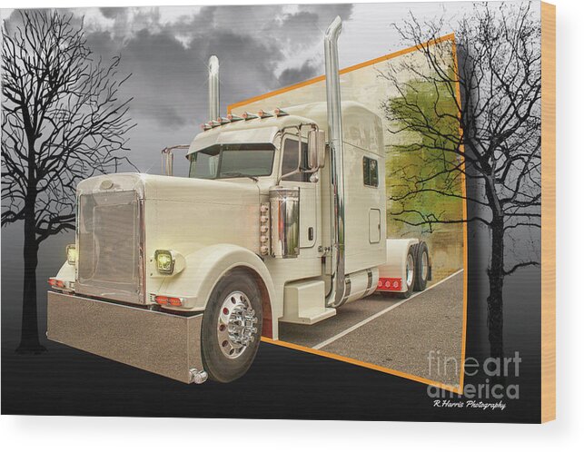 Big Rigs Wood Print featuring the photograph Custom Trucks Catr9471a-19 by Randy Harris