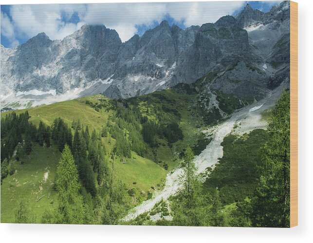 Scenics Wood Print featuring the photograph Dachstein, South Wall by Gikon@getty