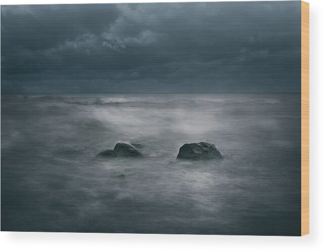 Dark Wood Print featuring the photograph Dark and Stormy by Scott Norris