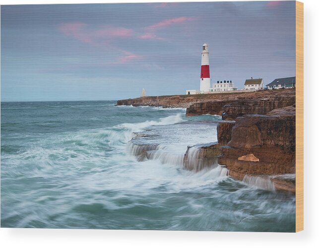 Jurassic Wood Print featuring the photograph Dawn At Portland Bill by Antonyspencer