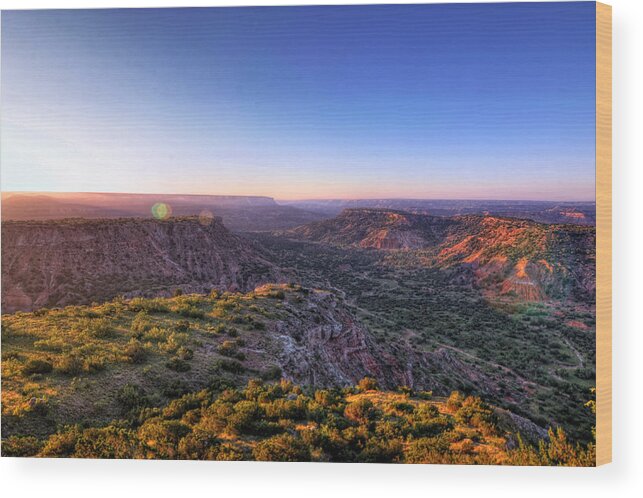Scenics Wood Print featuring the photograph Daybreak Over Palo Duro Canyon by Robert W. Hensley