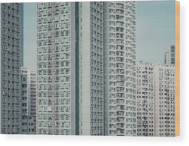 Apartment Wood Print featuring the photograph Dense Highrise Living Apartment by D3sign