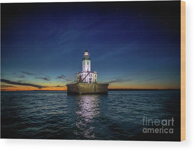 Lighthouse Wood Print featuring the photograph Detour Lighthouse -5679 by Norris Seward