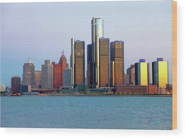 Detroit Wood Print featuring the photograph Detroit by Denistangneyjr