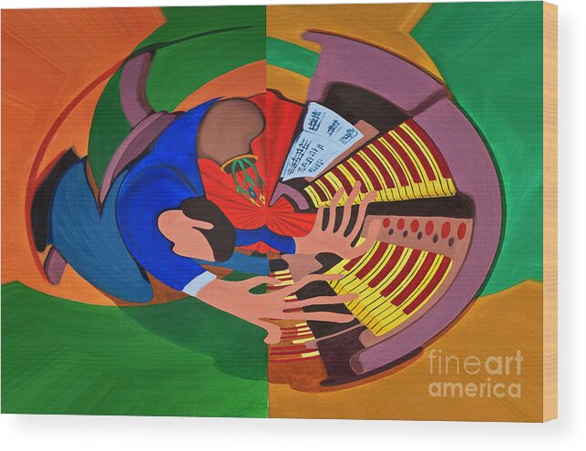 Organ Wood Print featuring the digital art Digital Organist by James Lavott