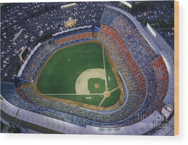 Viewpoint Wood Print featuring the photograph Dodger Stadium by Getty Images