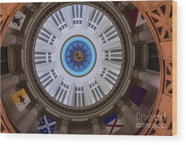 Boson Wood Print featuring the photograph Dome of the Boston Custom House by Thomas Marchessault