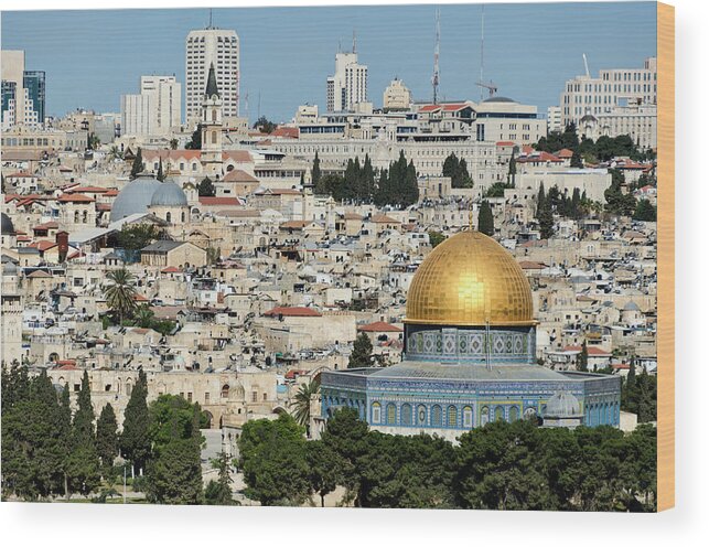 Dome Of The Rock Wood Print featuring the photograph Dome Of The Rock by Ishootphotosllc