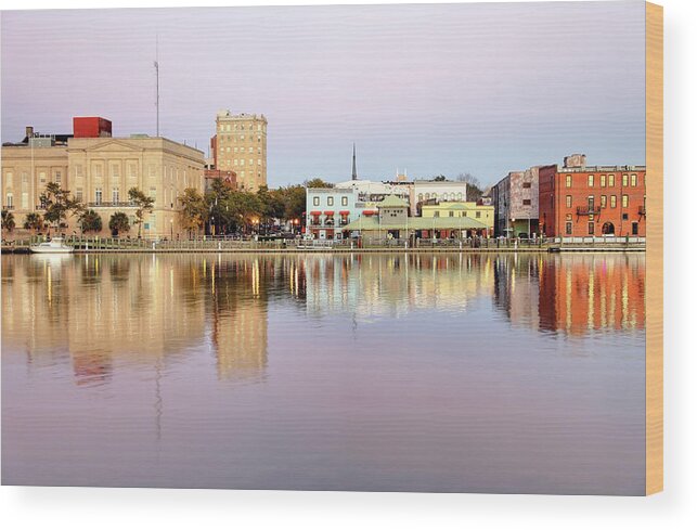 North Carolina Wood Print featuring the photograph Downtown Wilmington by Denistangneyjr