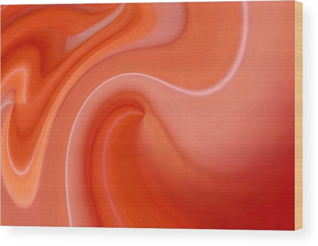 Abstract Wood Print featuring the photograph Dreamy Waves by Susan Rydberg