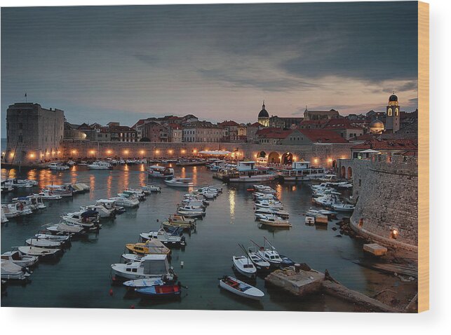 In A Row Wood Print featuring the photograph Dubrovnik Croatia by Vulture Labs