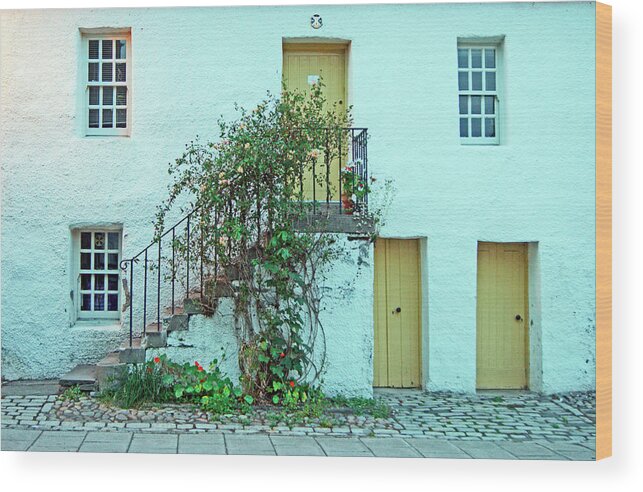 Scotland Wood Print featuring the photograph DUNKELD. The Cathedral Square. by Lachlan Main