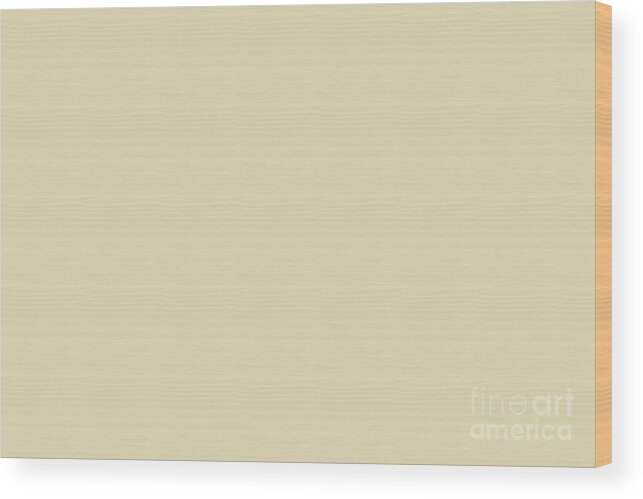 Subtle Wood Print featuring the digital art Dunn Edwards 2019 Curated Colors Cream Fraiche Ivory DET654 Solid Color by PIPA Fine Art - Simply Solid