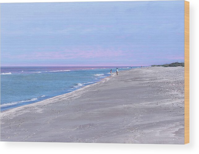 Seascape Wood Print featuring the photograph Early Morning at the Beach by Kim Hojnacki