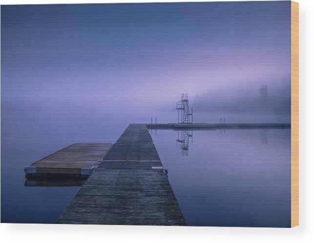 Landscape Wood Print featuring the photograph Early Morning In October by Benny Pettersson