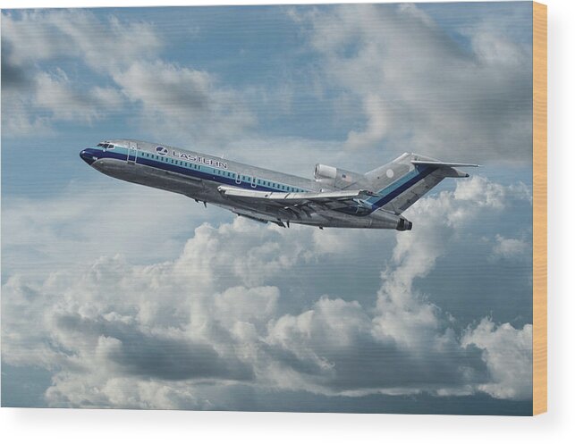 Eastern Airlines Wood Print featuring the photograph Eastern Airlines Boeing 727 by Erik Simonsen
